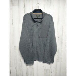Brothers And Sons Mens XXL Gray Quilted Quarter Button Pullover